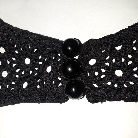 Tracy Reese Black Eyelet Lined Dress Size 13 - Picture 8 of 8